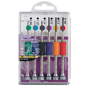 PRECISION SCREWDRIVER SET - 6 PIECE (H0.89, H1.27