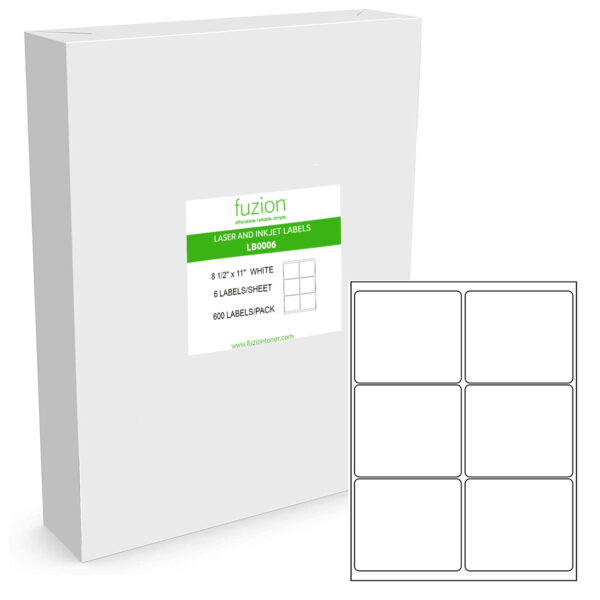 Laser/Inkjet Labels - 4" x 3 1/3" - White - 600 Pack