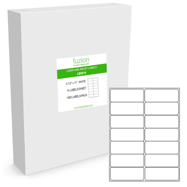 Laser/Inkjet Labels - 4" x 1 1/3" - White - 1,400 Pack