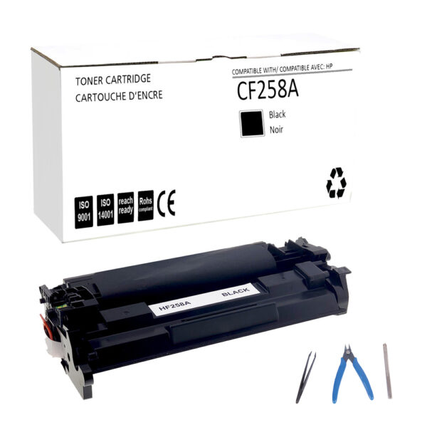 White Box CF258A Compatible Toner - Black  (No Chip)